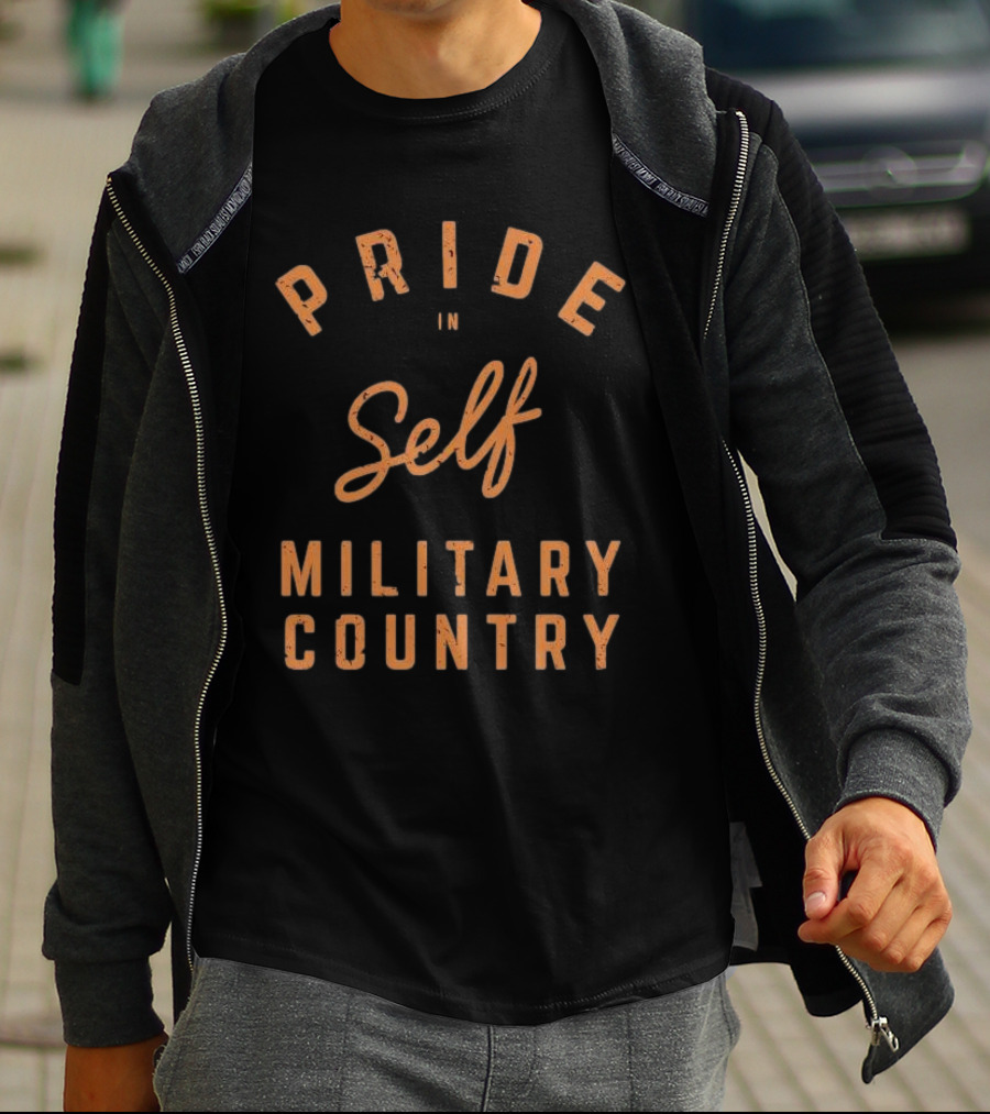 Pride In Self Celebrating Military Country Spirit T-Shirt