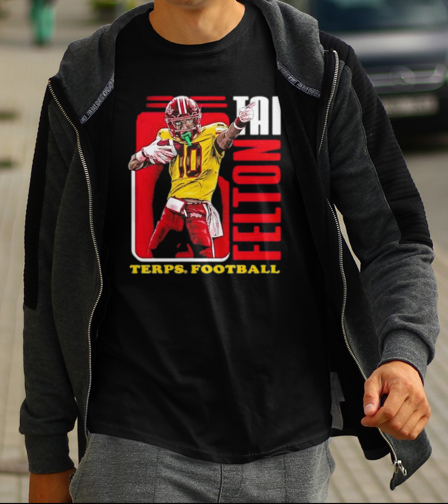 Tai Felton Terps Football Maryland Terrapins Retro 90s T-Shirt