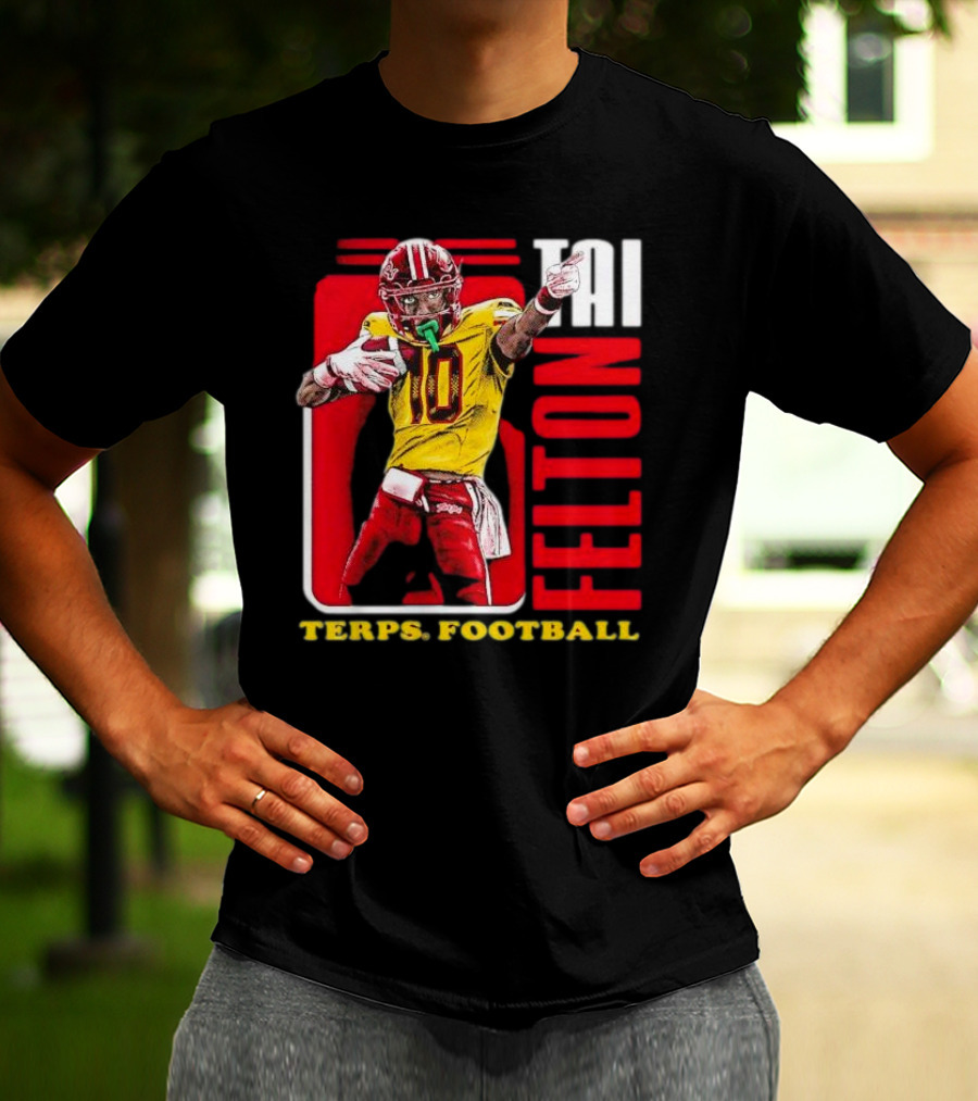 Tai Felton Terps Football Maryland Terrapins Retro 90s T-Shirt
