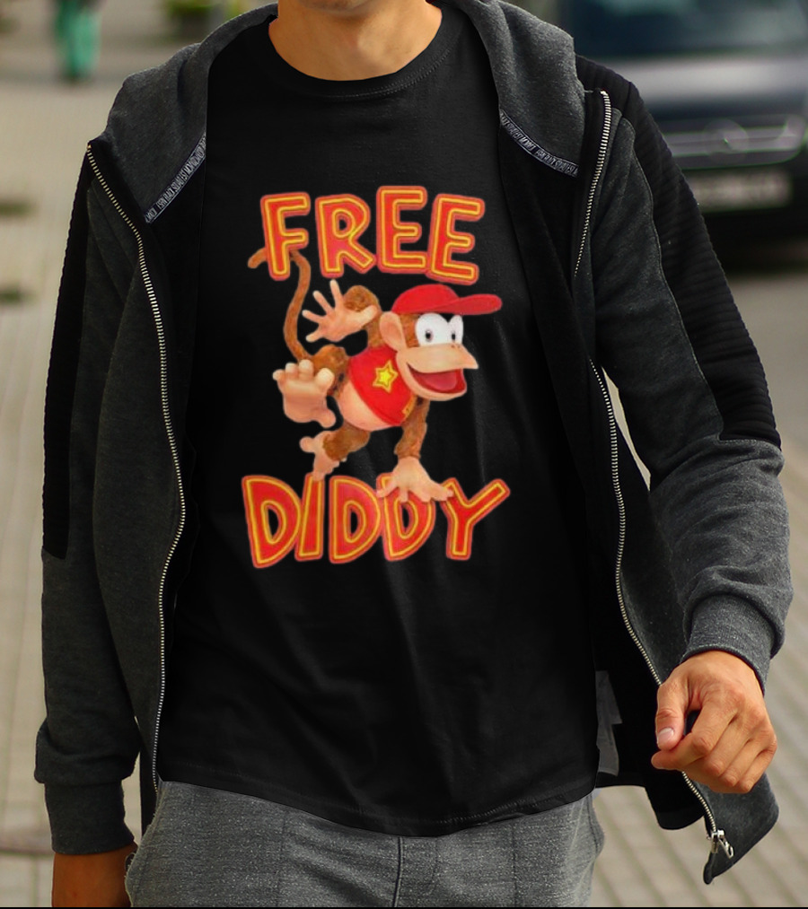 Free Diddy Kong Nintendo Character T-Shirt