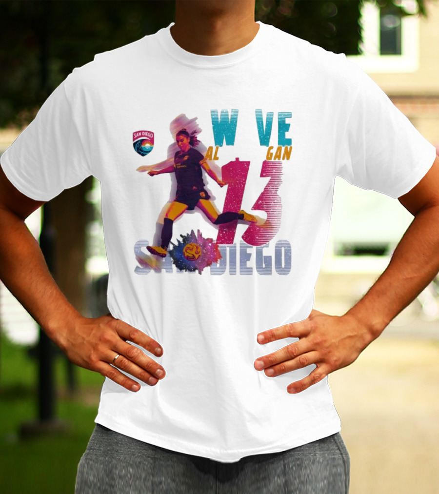 San Diego Wave FC Alex Morgan 13 Action T-Shirt