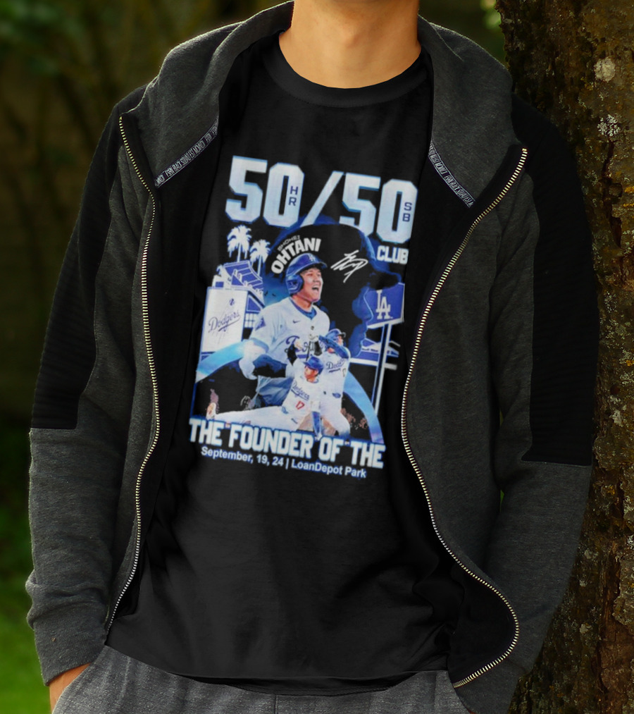 50 HR/50 SB Club Shohei Ohtani The Founder Of The September 19 24 LoanDepot Park T-Shirt