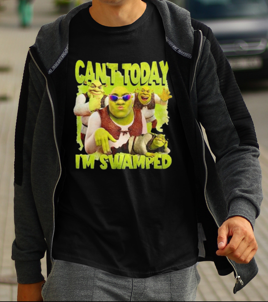 Can't Today I'm Swamped Shrek Meme Sunglasses Dance Moves T-Shirt