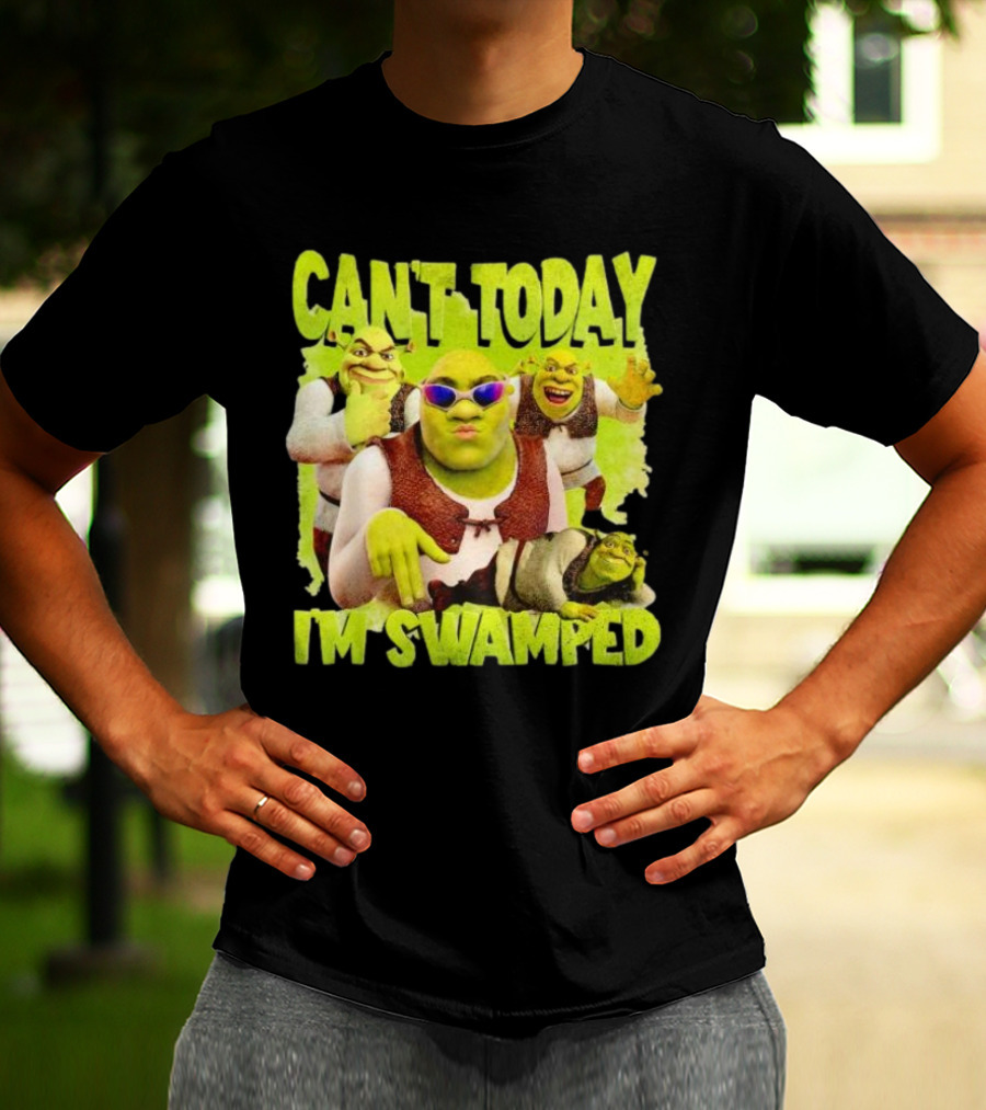 Can't Today I'm Swamped Shrek Meme Sunglasses Dance Moves T-Shirt