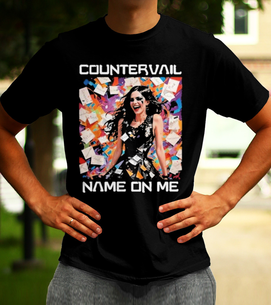 Countervail Name On Me Vibrant Collage Joyful Woman With Notes T-Shirt