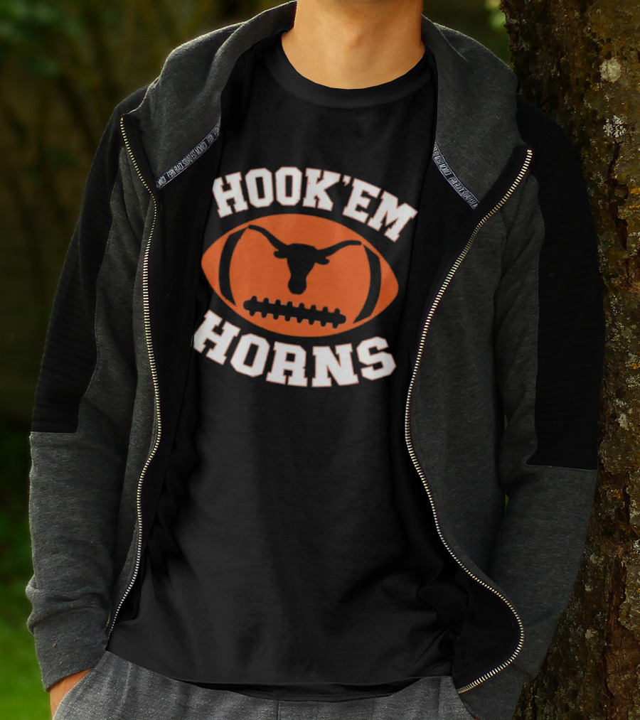 Hook’em Horns Texas Longhorns Football Team Orange T-Shirt