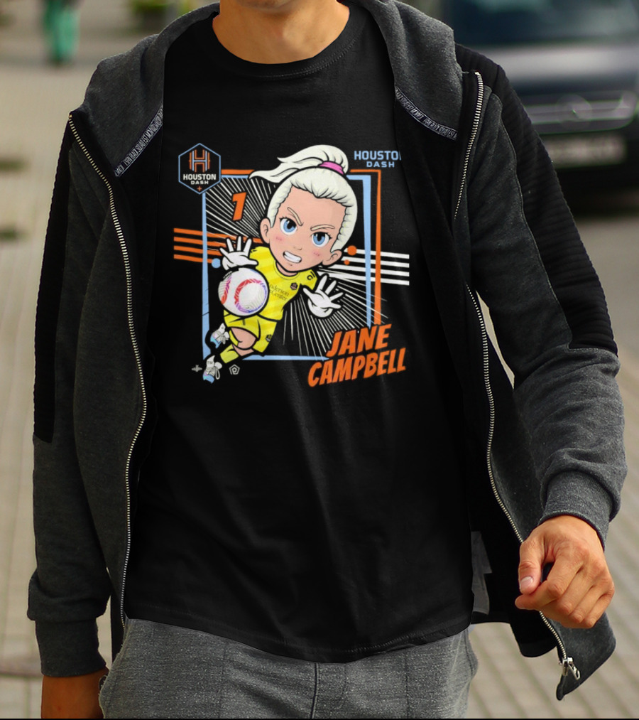 Houston Dash Jane Campbell Chibi Soccer Art 1 T-Shirt