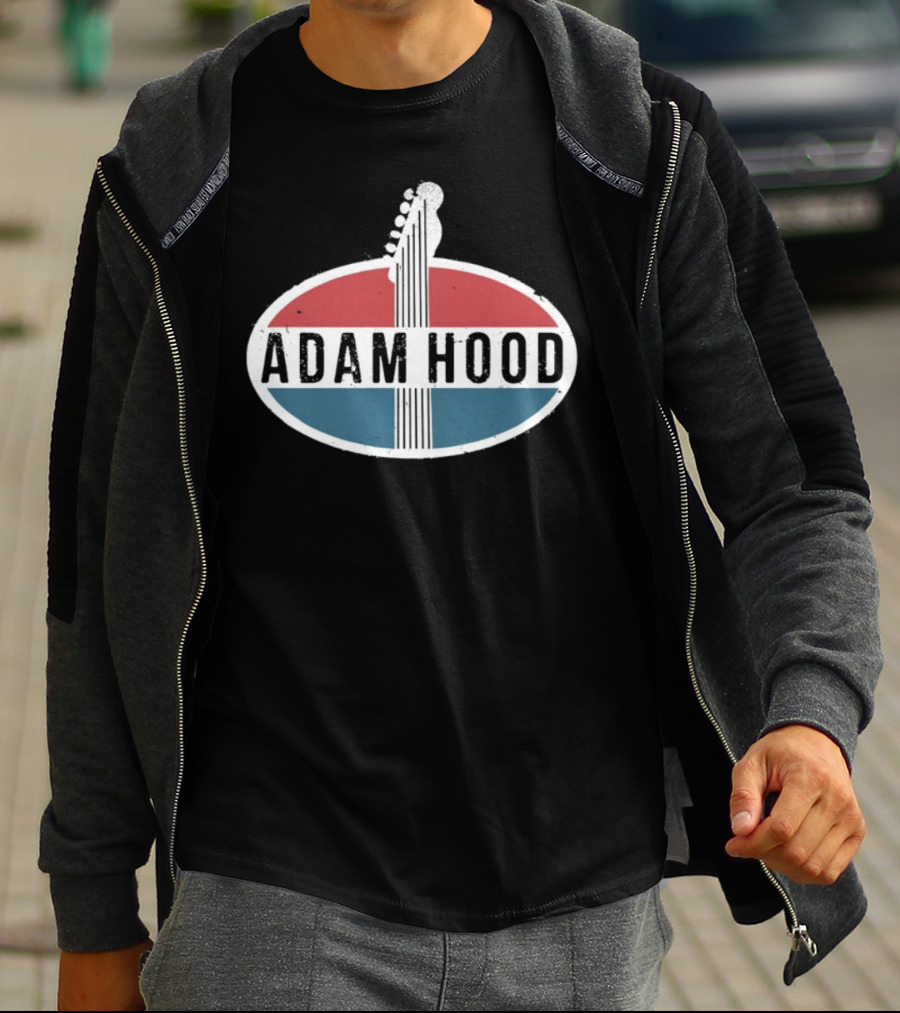 Adam Hood Vintage Guitar Headstock Oval Sign T-Shirt