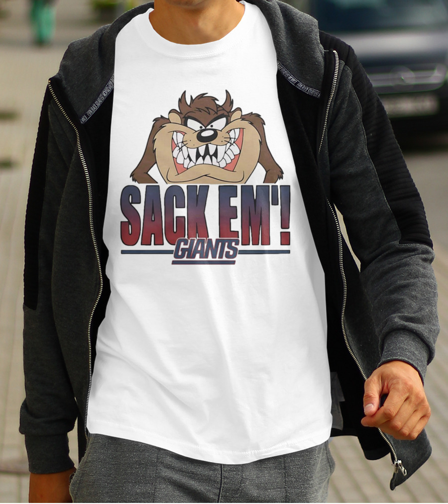 Sack Em Taz Looney Tunes Giants T-Shirt