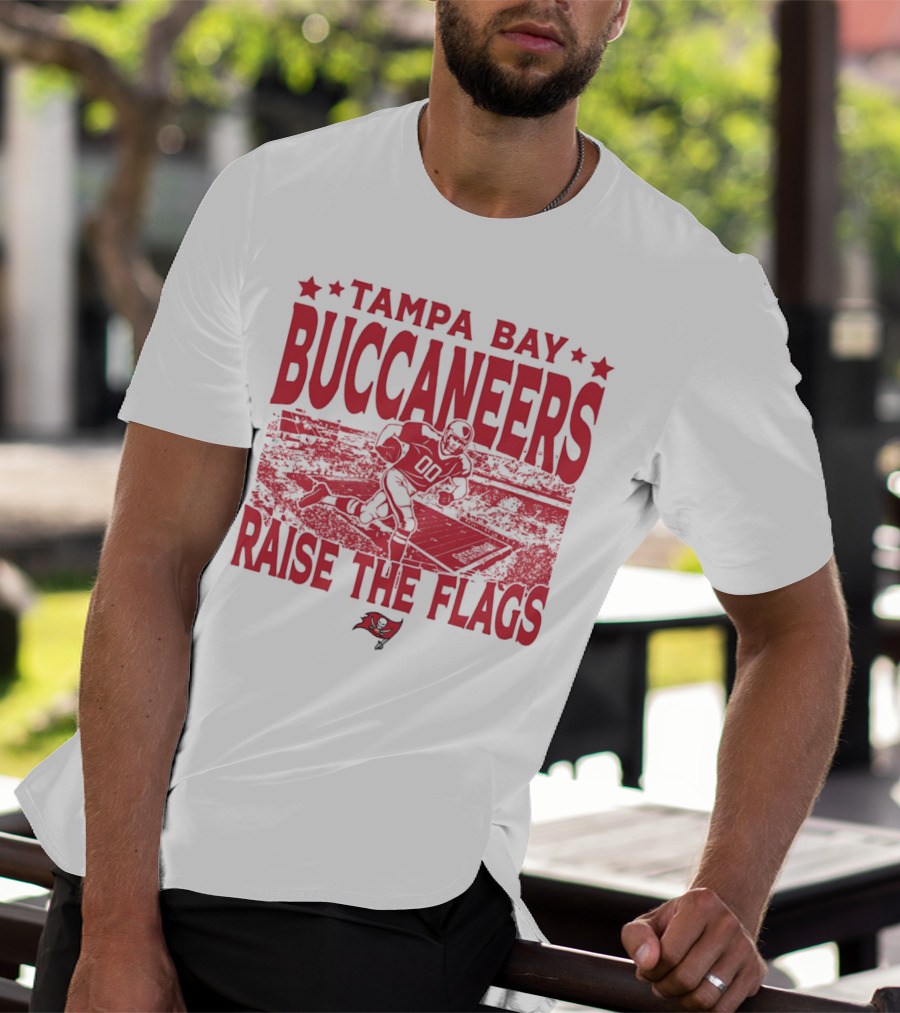 Tampa Bay Buccaneers Raise The Flags Gameday Football Stadium Red T-Shirt