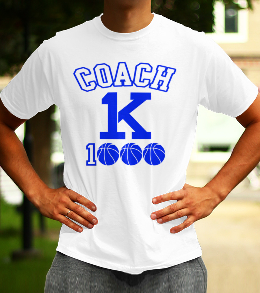 Coach K 1000 Wins Basketball Achievement T-Shirt