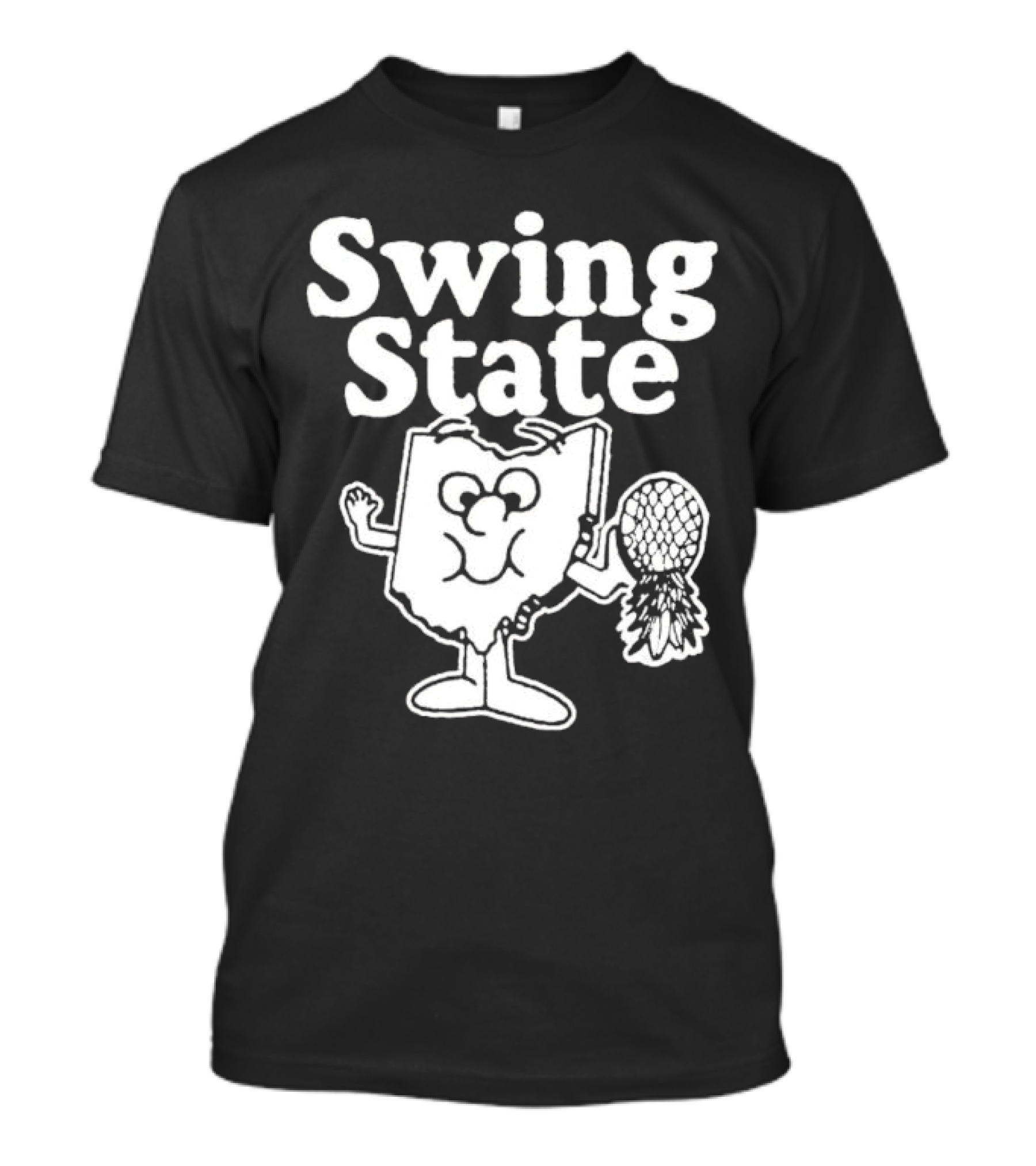 Swing State Ohio Character With Buckeye Helmet T-Shirt