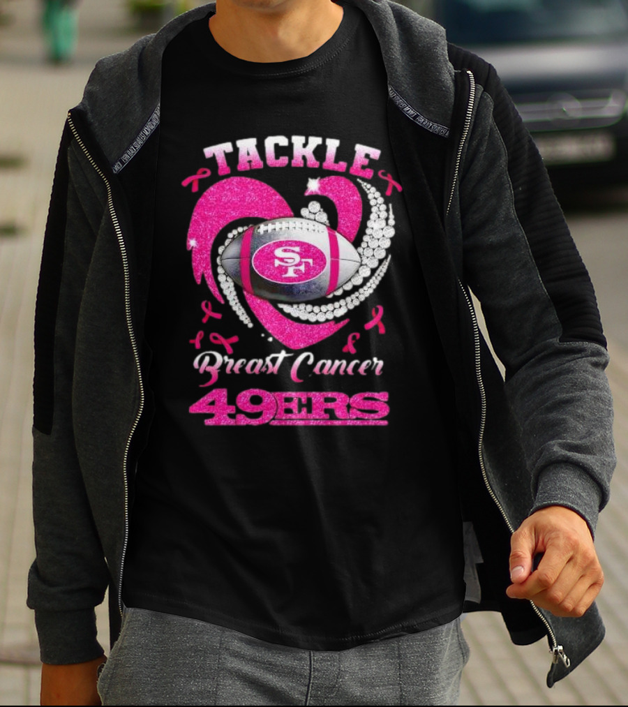 Tackle Breast Cancer San Francisco 49ers Football Pink Awareness 49ers T-Shirt