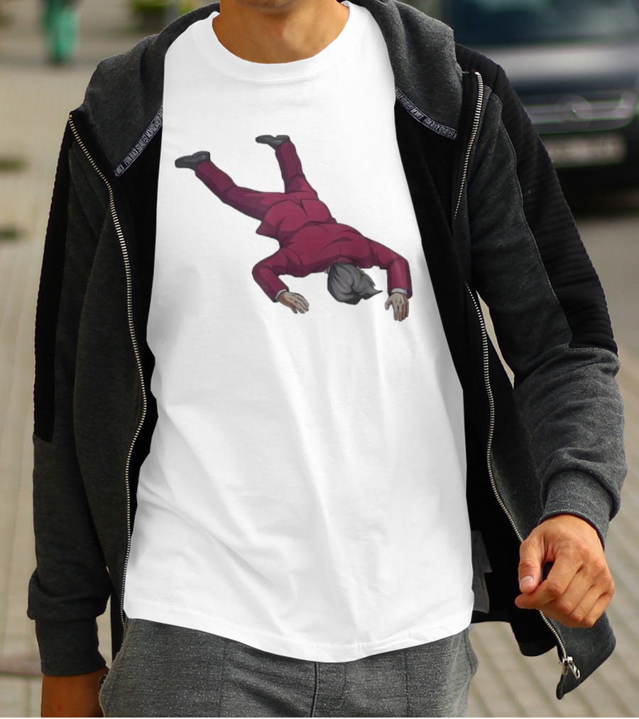 Ace Attorney Investigations Collection Miles Edgeworth Faceplant Pose T-Shirt