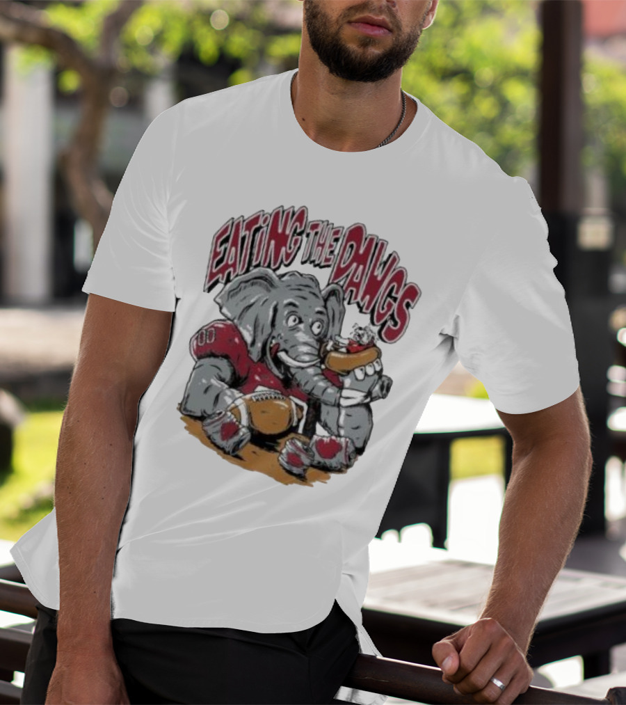 Alabama Crimson Tide Elephant Eating The Dawgs Football Rivalry T-Shirt