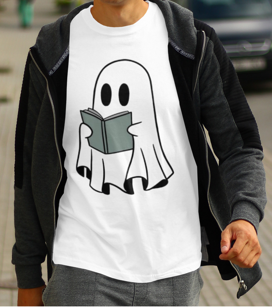 Fantôme Ghost Reading Book T-Shirt