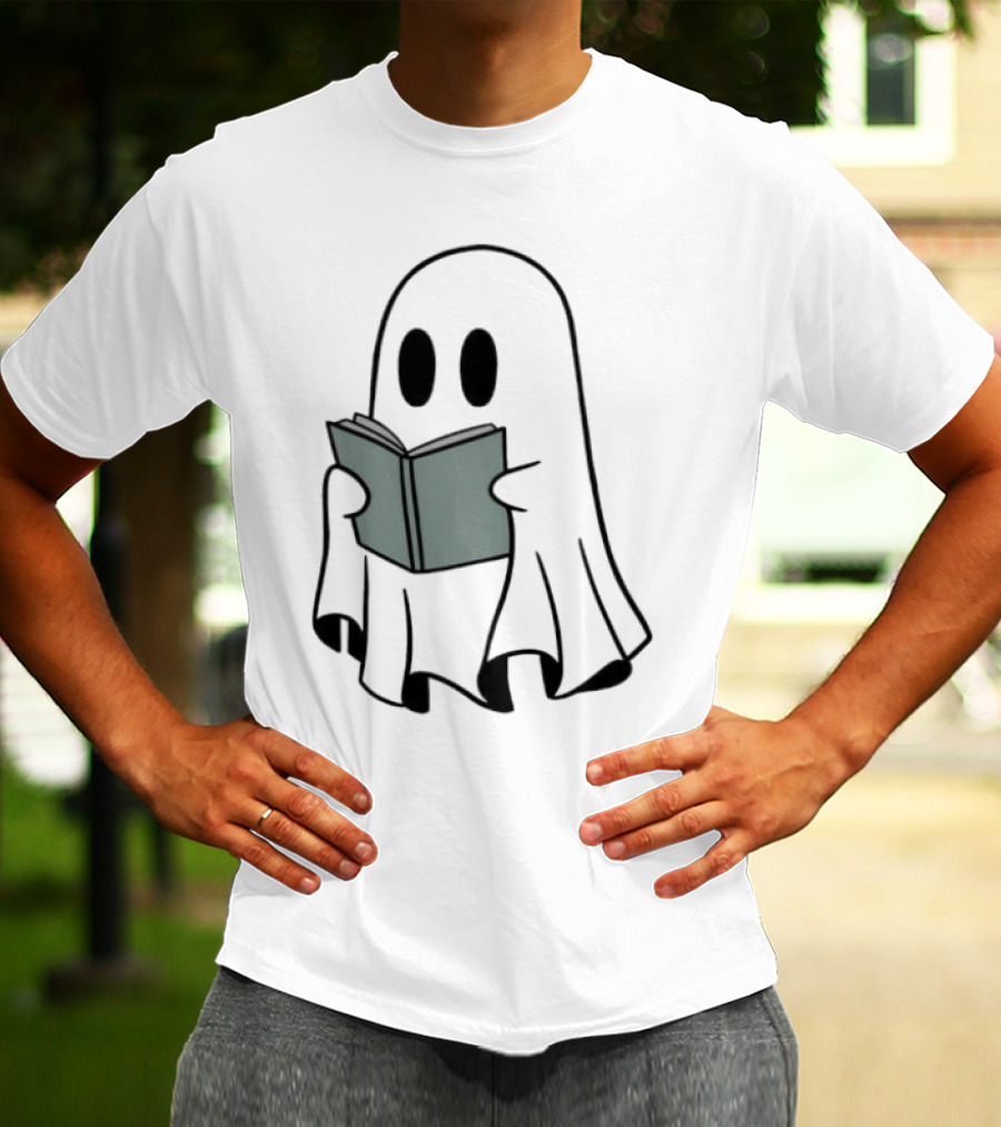 Fantôme Ghost Reading Book T-Shirt