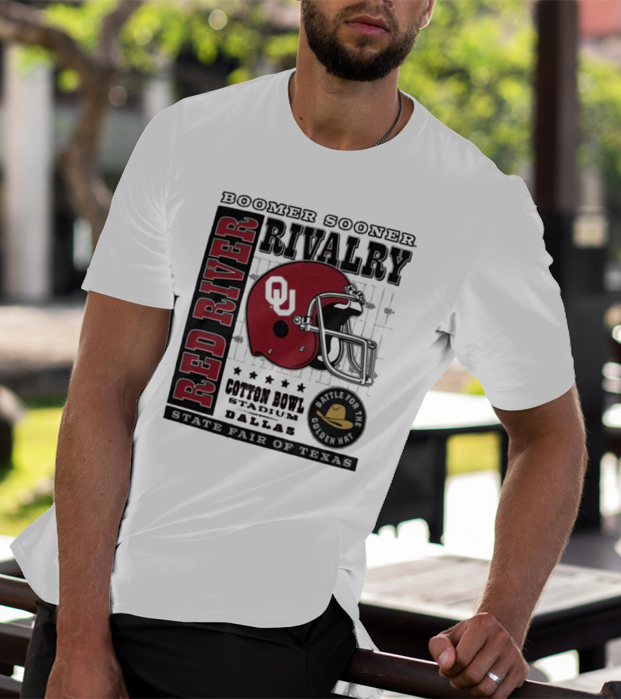 Boomer Sooner Red River Rivalry Cotton Bowl State Fair Of Texas Battle For The Golden Hat T-Shirt