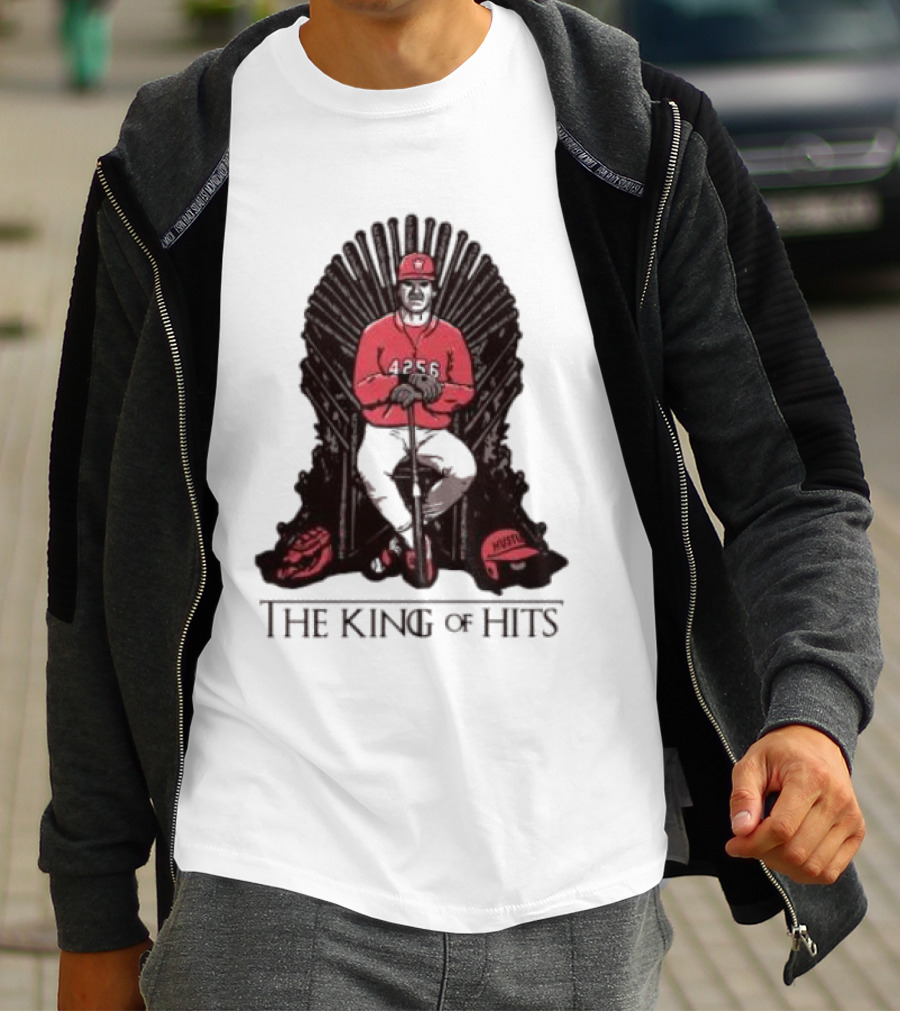Pete Rose 4256 The King Of Hits Game Of Thrones Chair MLB Baseball T-Shirt