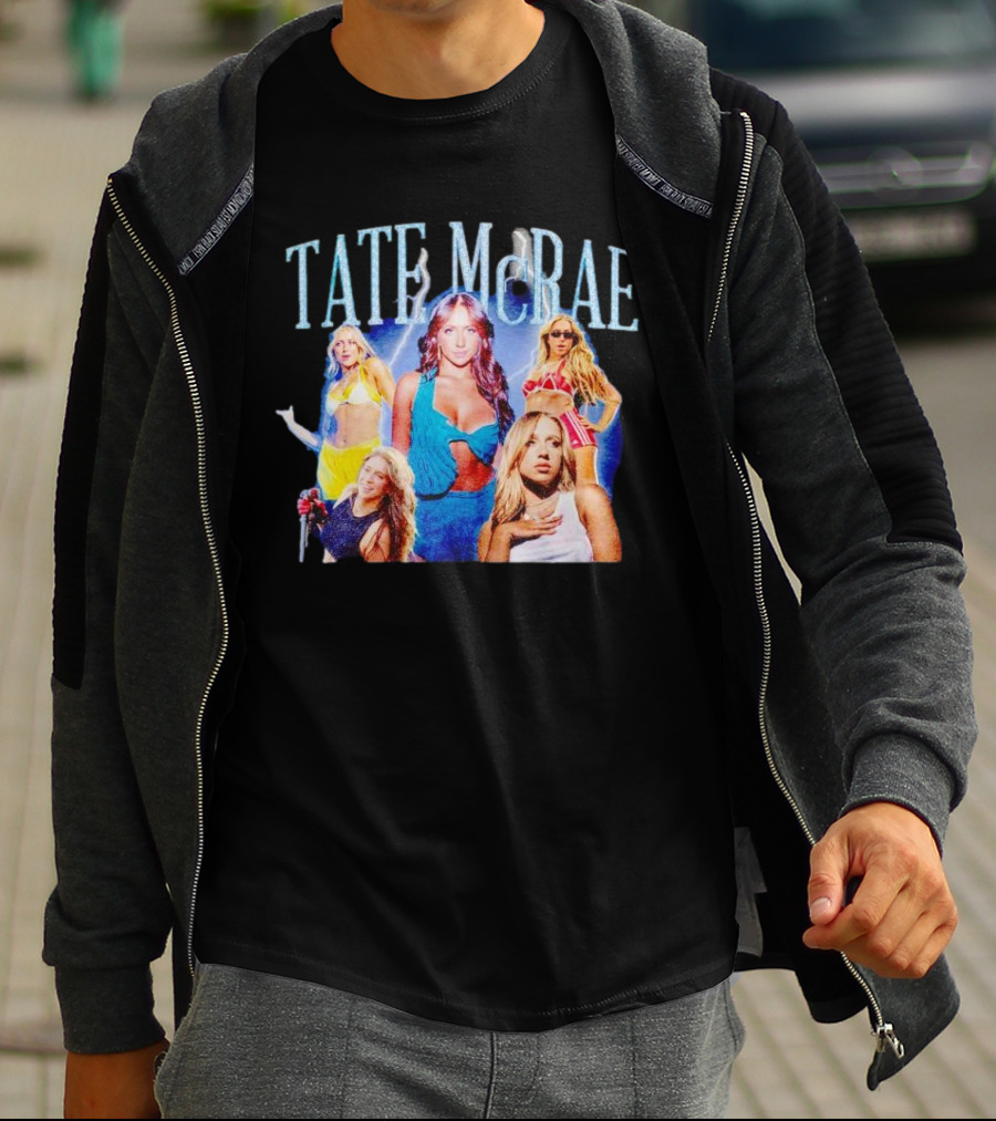 Tate McRae Vintage Retro Multi-Image Collage T-Shirt