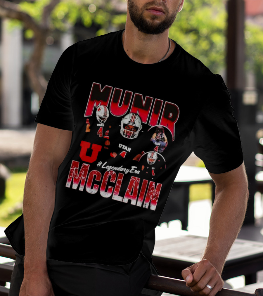 Munir McClain Utah Utes Football #LegendaryEra Vintage T-Shirt