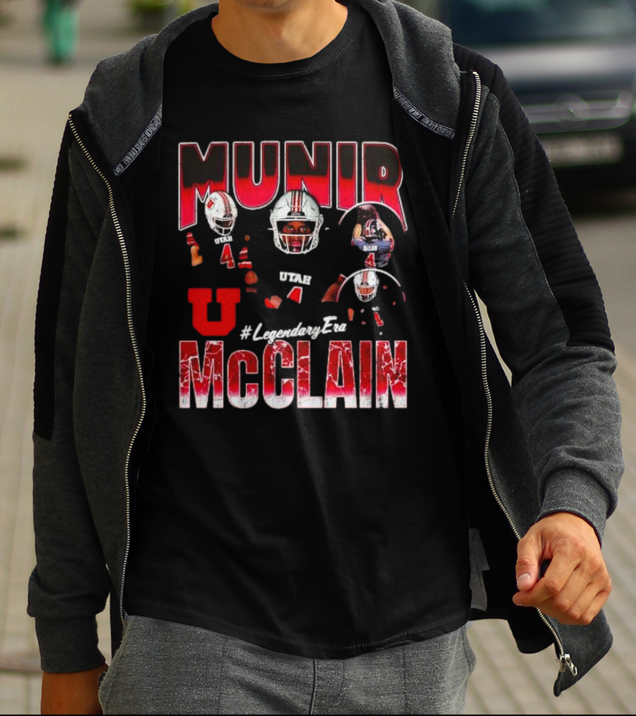 Munir McClain Utah Utes Football #LegendaryEra Vintage T-Shirt