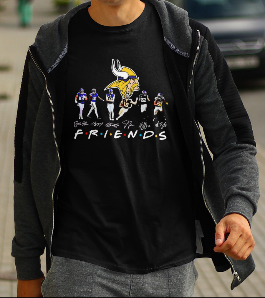 Minnesota Vikings Players Signatures Friends T-Shirt