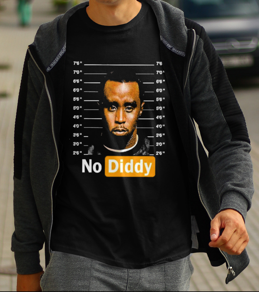 No Diddy Sean P Diddy Combs Mugshot Height Lines T-Shirt