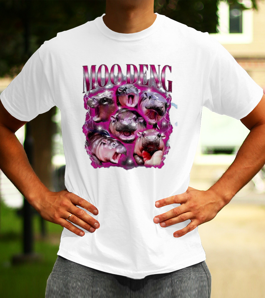 Moo Deng Hippo Humor Sublimation T-Shirt