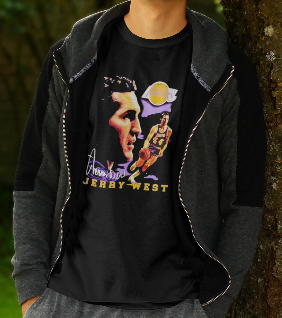 Los Angeles Lakers Vintage Jerry West Forever Signature Lakers T-Shirt