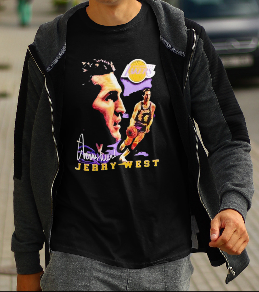 Los Angeles Lakers Vintage Jerry West Forever Signature Lakers T-Shirt