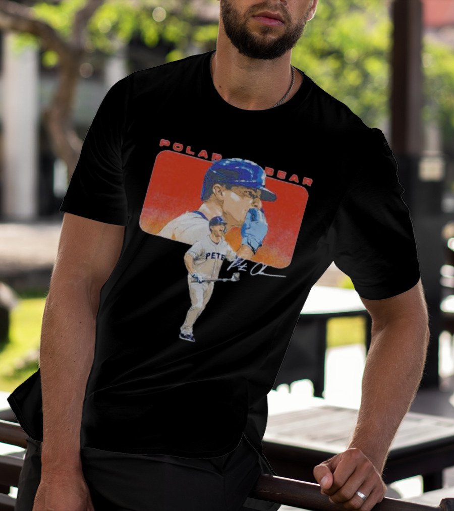 Polar Bear Pete Alonso Chef Kiss New York Mets Signature T-Shirt
