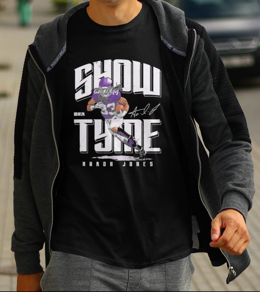 Show Tyme Aaron Jones NFL Minnesota Vikings Signature T-Shirt