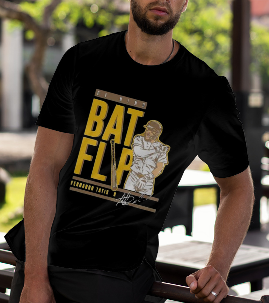 El Nino Bat Flip Fernando Tatis Jr. Signature San Diego Padres T-Shirt