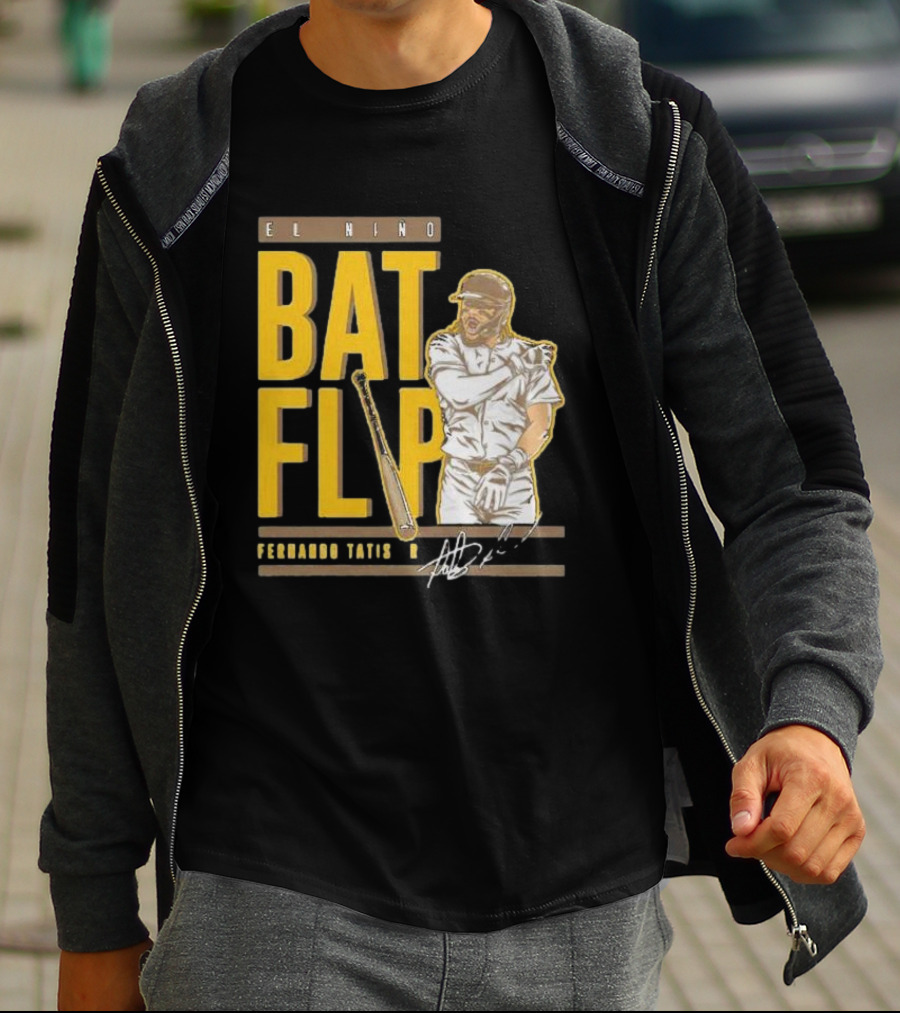 El Nino Bat Flip Fernando Tatis Jr. Signature San Diego Padres T-Shirt