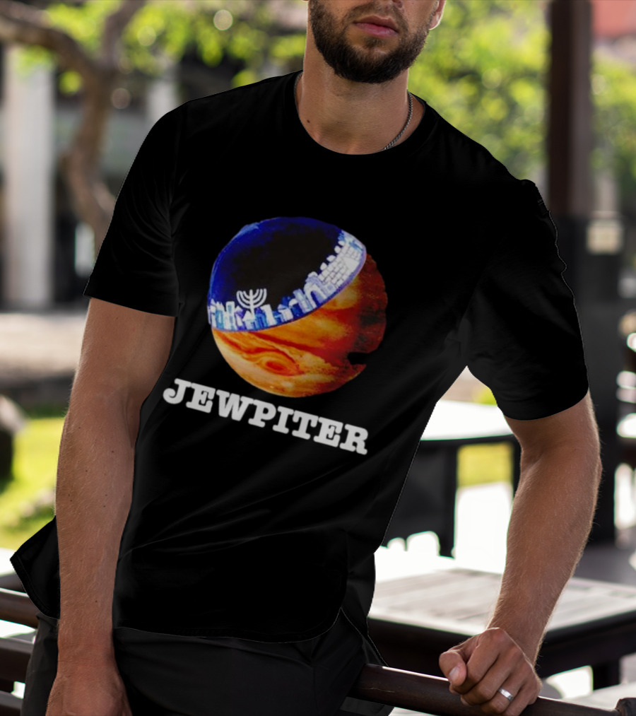 Jewpiter Menorah City Planet Jupiter T-Shirt