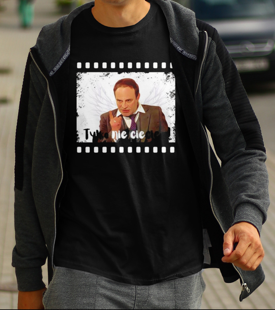Tylko Nie Cieciem Stanisław Anioł Filmstrip Winged T-Shirt