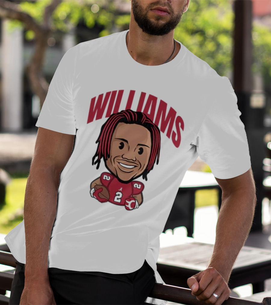 Williams Alabama Crimson Tide Caricature Football Player T-Shirt