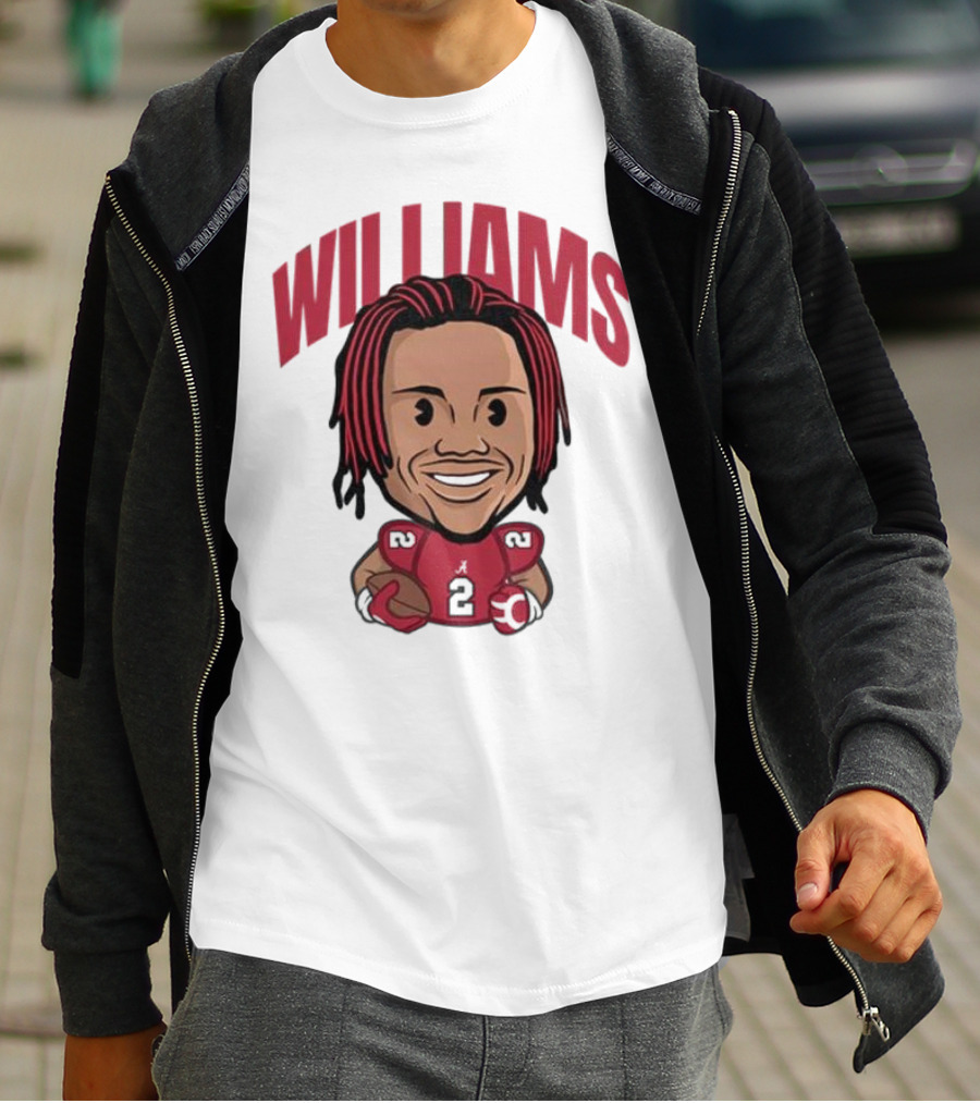 Williams Alabama Crimson Tide Caricature Football Player T-Shirt