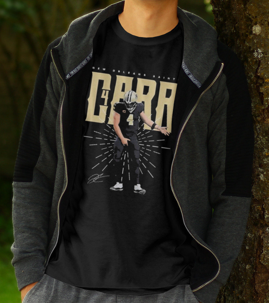 Derek Carr 4 New Orleans Saints Signature T-Shirt