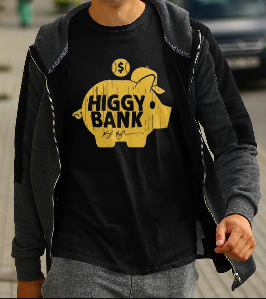 Higgy Bank San Diego Padres Kyle Higashioka Baseball Dollar Cap T-Shirt