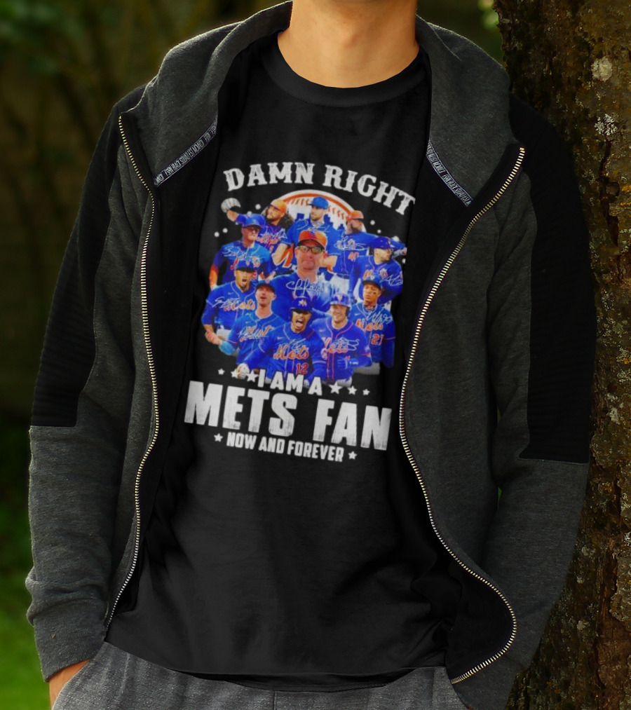 Damn Right I Am A New York Mets Fan Now And Forever Baseball Passion T-Shirt