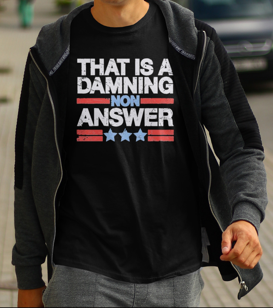 That Is A Damning Non Answer Tim Walz Retro T-Shirt