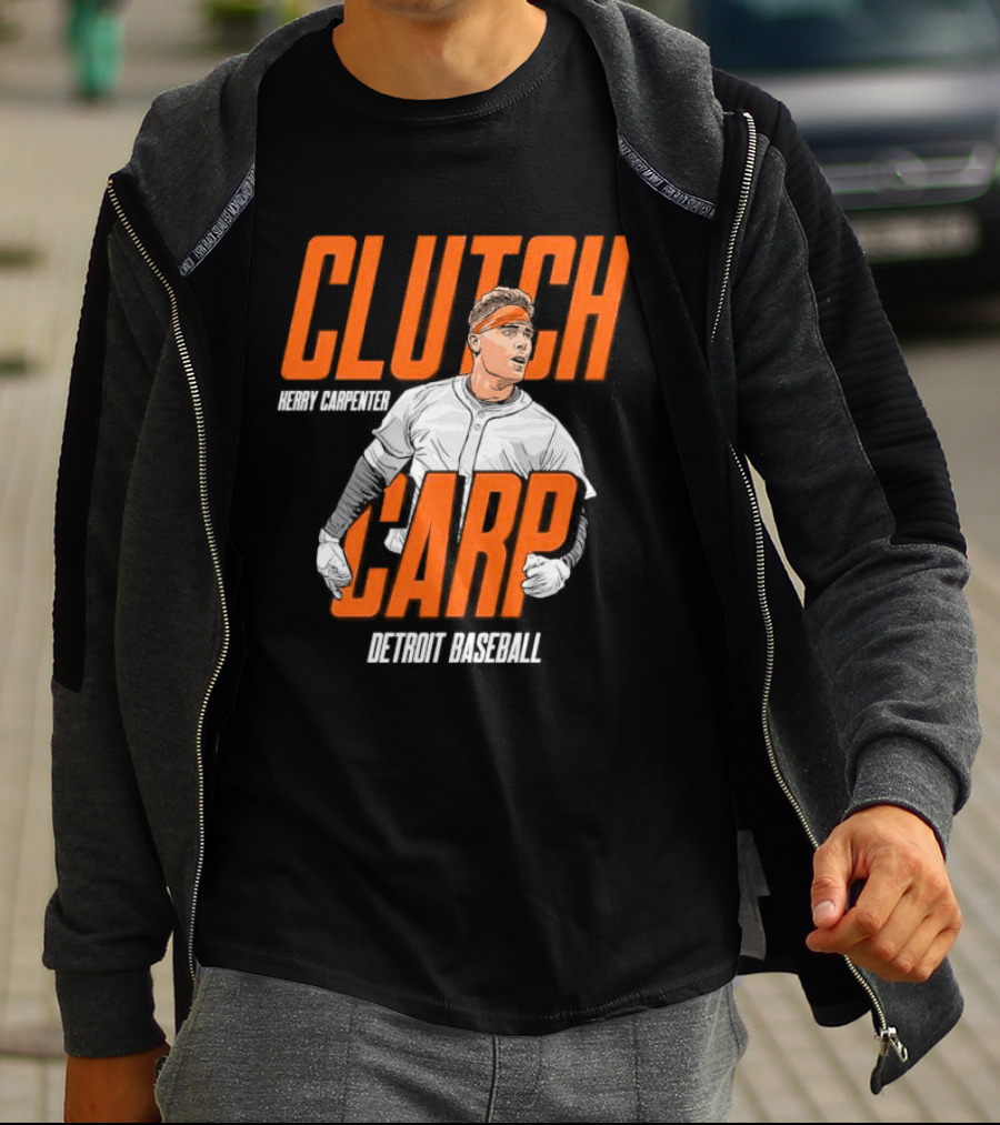 Clutch Carp Kerry Carpenter Detroit Baseball T-Shirt