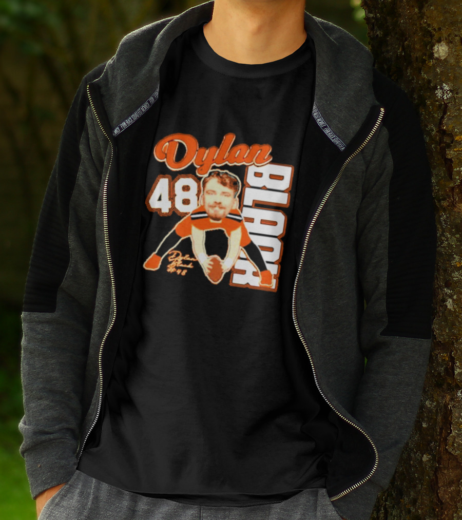 Dylan Black 48 Oregon State Beavers Football Player Face Cartoon T-Shirt