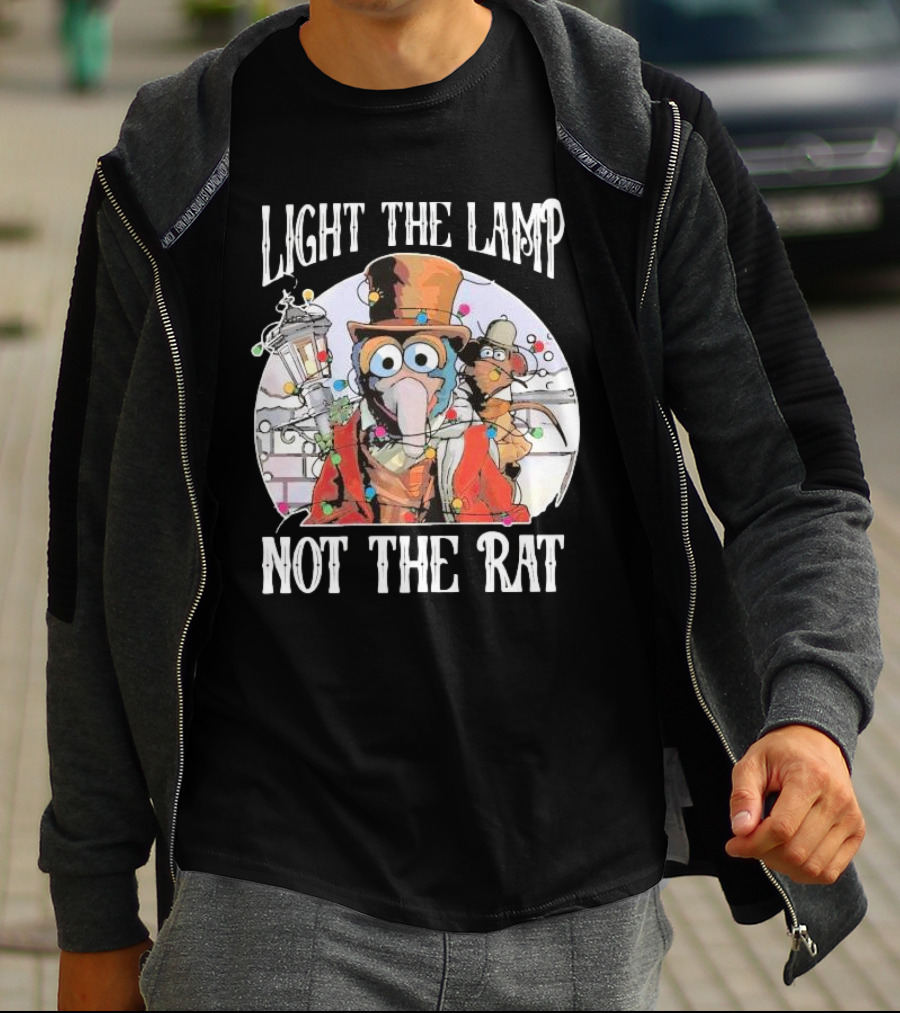Light The Lamp Not The Rat Muppet Christmas Carol Gonzo Rizzo T-Shirt