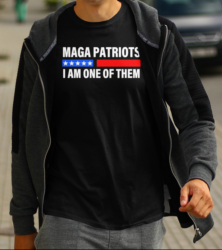 MAGA Patriots I Am One Of Them Stars And Red Blue Stripes T-Shirt