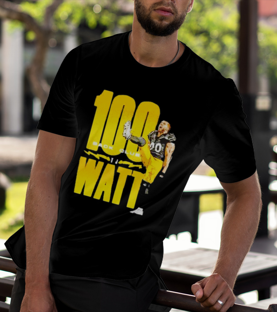 100 Sack Club Pittsburgh Steelers TJ Watt T-Shirt