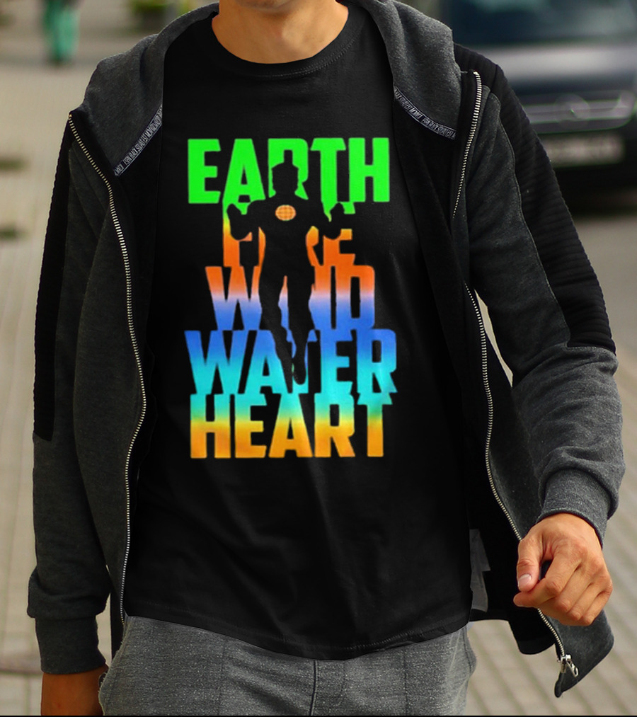 Earth Fire Wind Water Heart Captain Planet T-Shirt