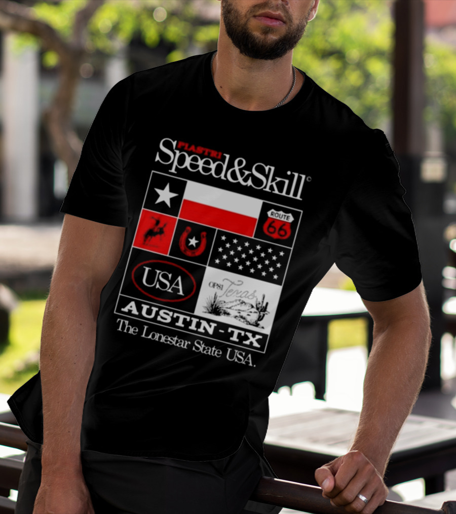 Piastri Speed And Skill Route 66 Austin TX The Lonestar State USA T-Shirt